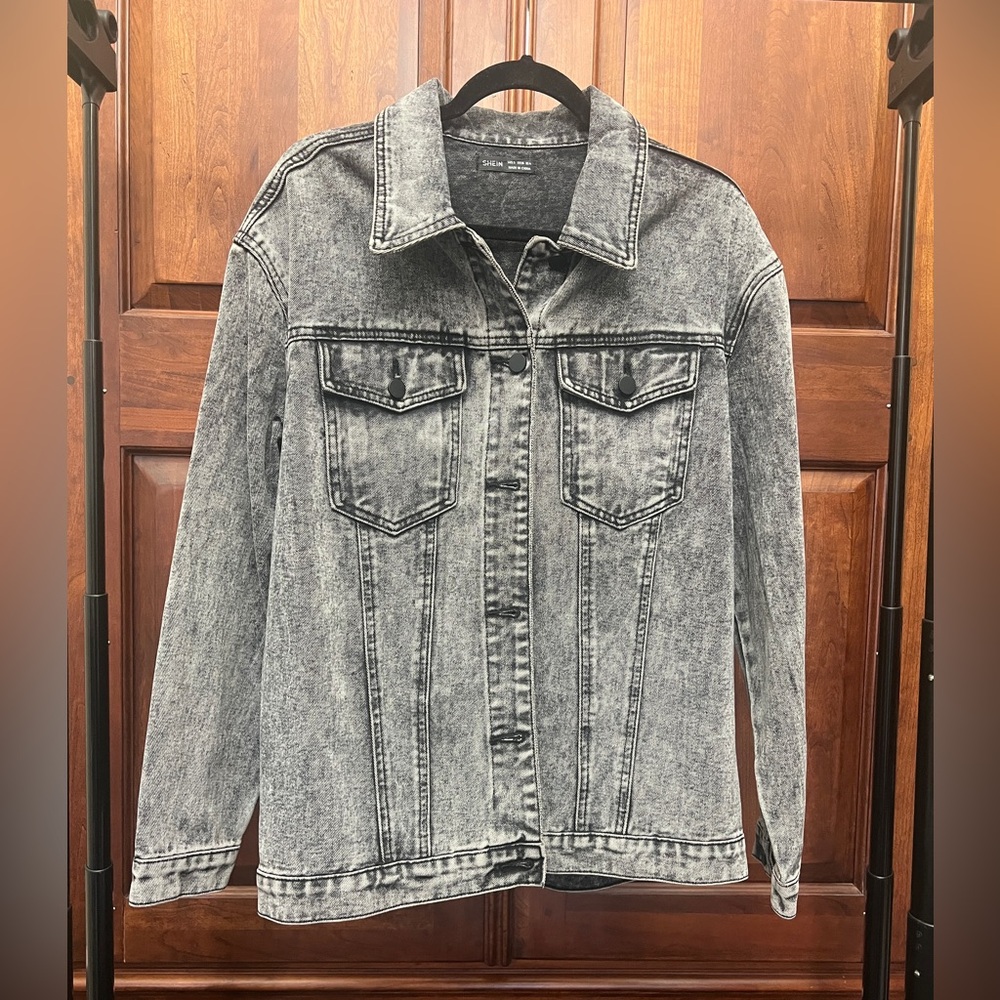 Black Distressed Denim Jacket